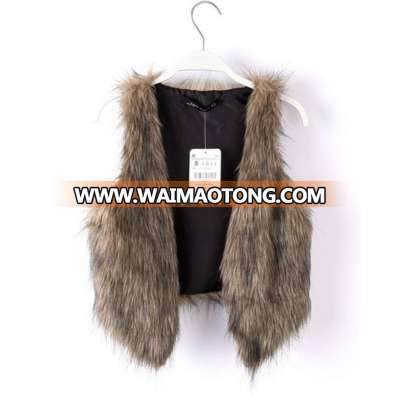 Women's Fashion Autumn And Winter Warm Short Faux Fur Vests